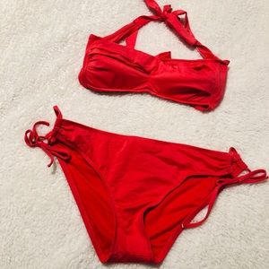 Coral Pink Bikini Set